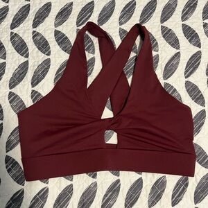 Fabletics Burgundy Sports Bra